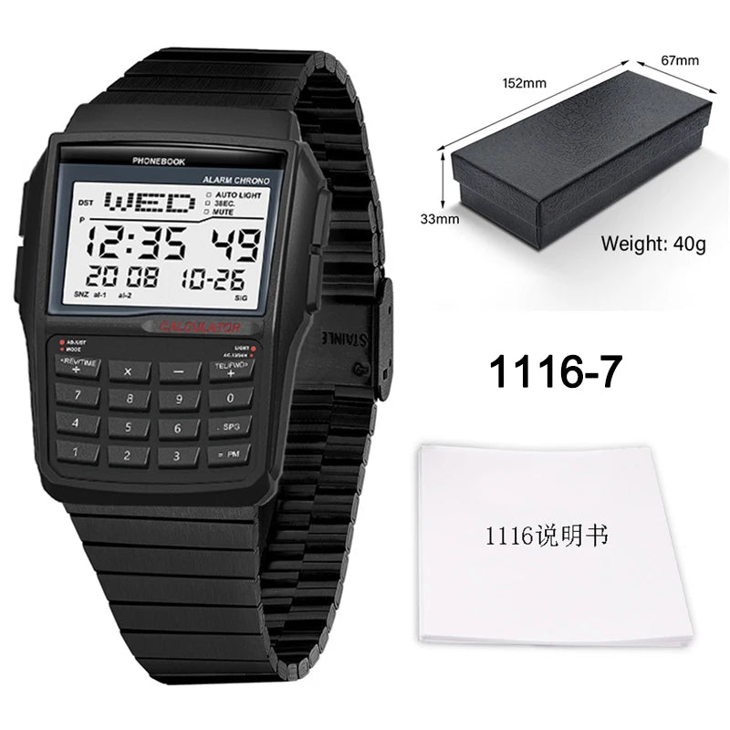 Stainless Steel Band Watch Calculator